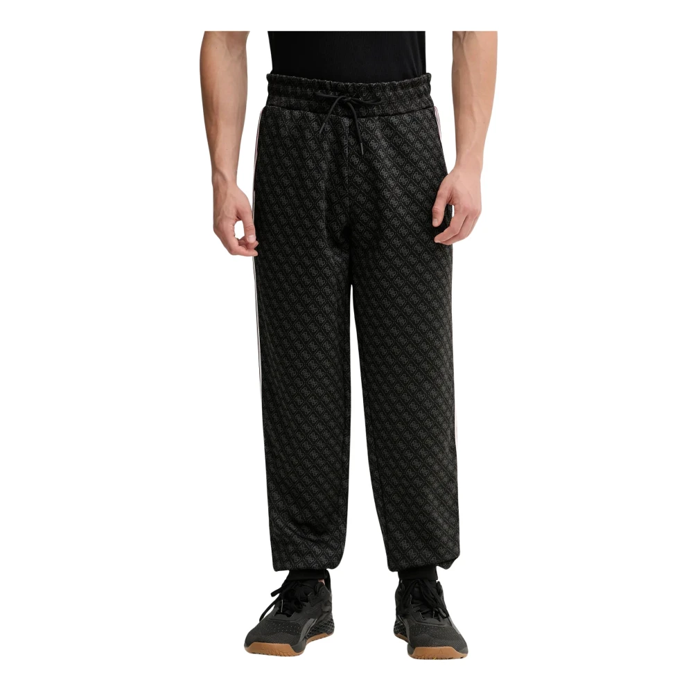 Guess Uomo Nero Pantaloni Running Parimo 4G - Immagine 3
