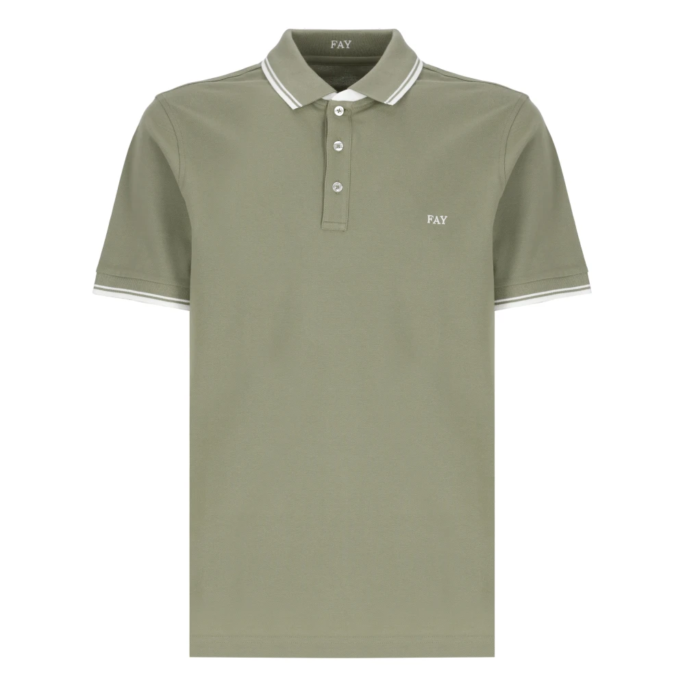 Fay - Tops > Polo Shirts - Green - Fay - Modalova
