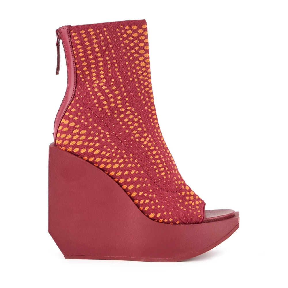 United Nude Grafisk Vävd Platform Bootie med Kilklack Multicolor, Dam