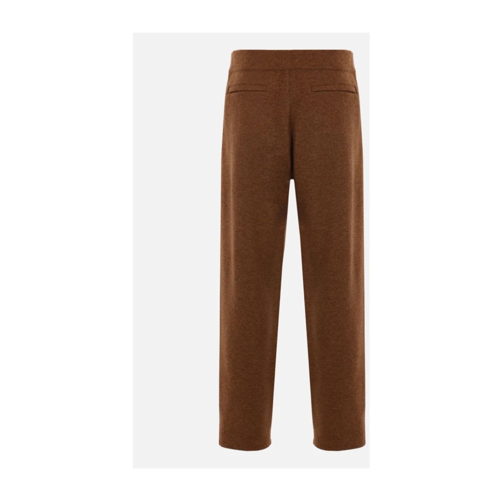 Loro Piana Kasjmier Bruine Suiker Melange Broek Brown Heren