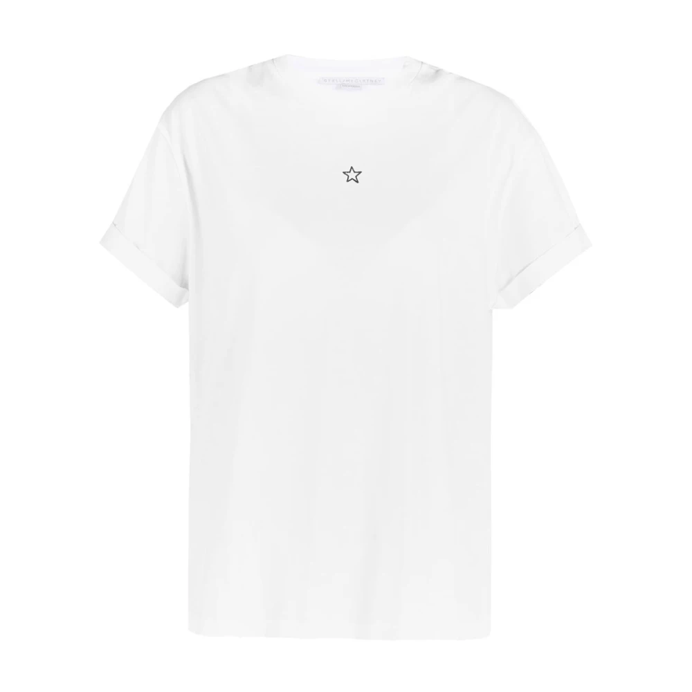 Stella McCartney Rullad ärm T-shirt White, Dam