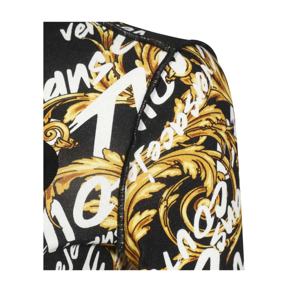 Versace Jeans Couture Katoenen Jurk met Logo Print Multicolor Dames