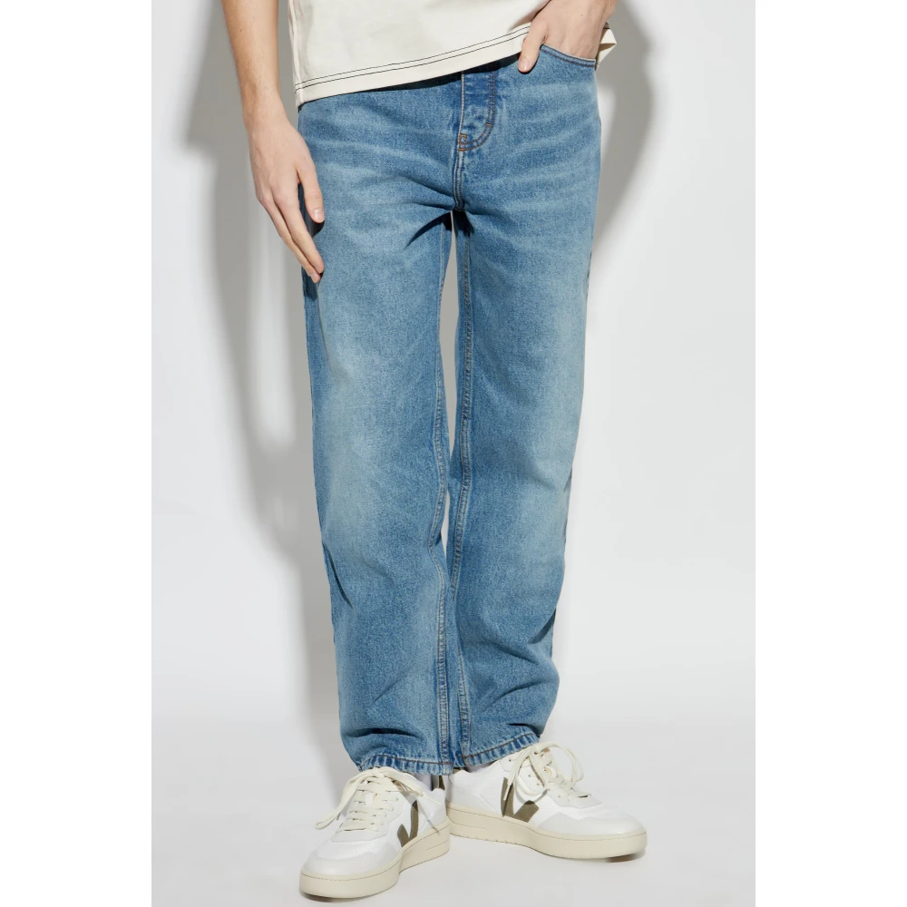 Ami Paris Tapered Fit Jeans Blue Heren