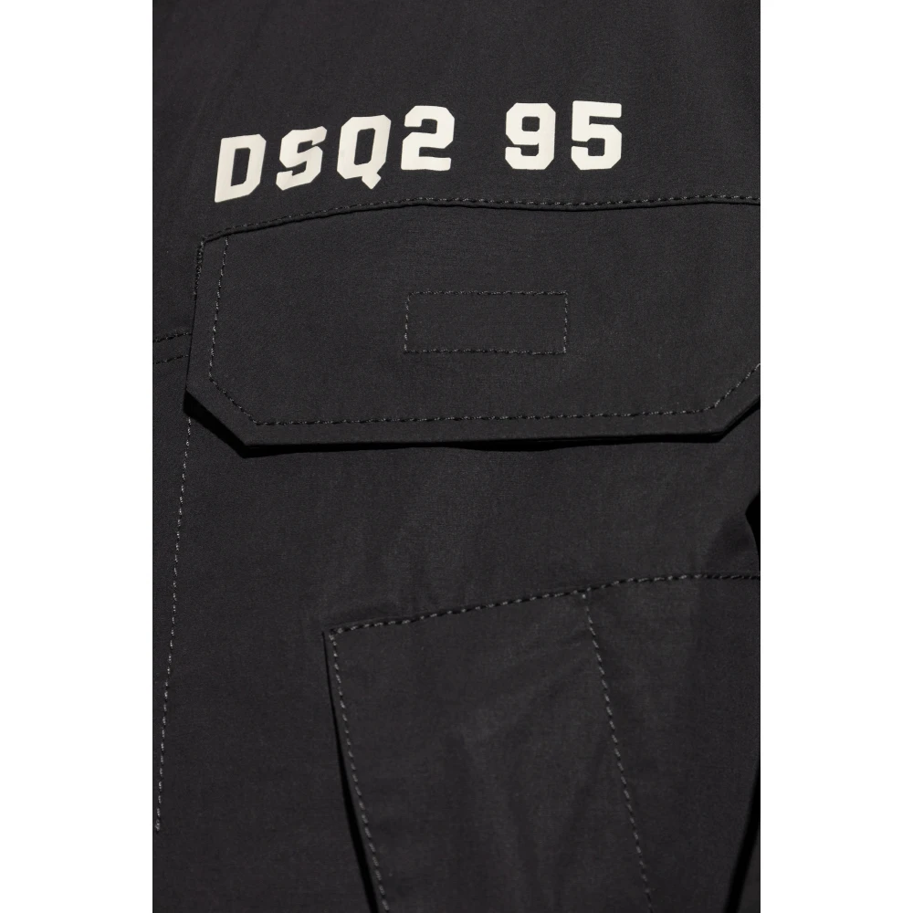 Dsquared2 Jas met bedrukt logo Black Heren