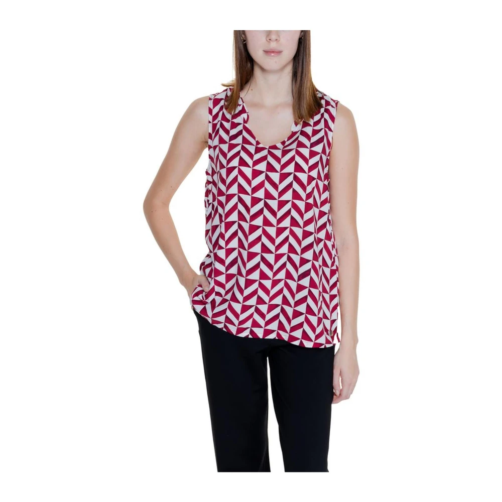 Street One Rode Viscose Tanktop Damescollectie Red Dames
