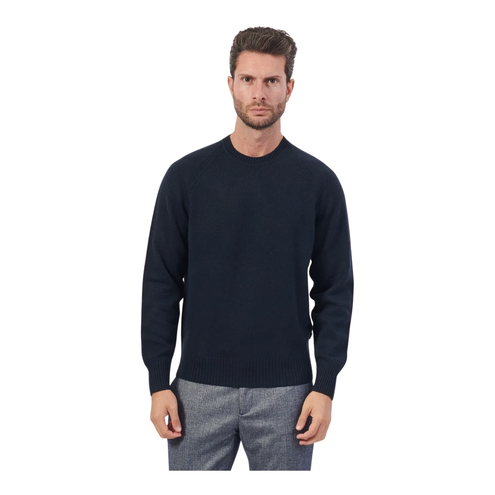 Hugo Boss Blauwe Cashmere Trui Regular Fit Blue Heren