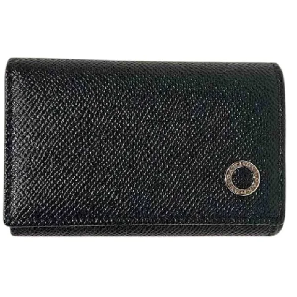 Bvlgari Vintage Pre-owned Leather key-holders Black Unisex