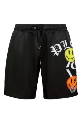 Jogging Shorts med Smile-tryck