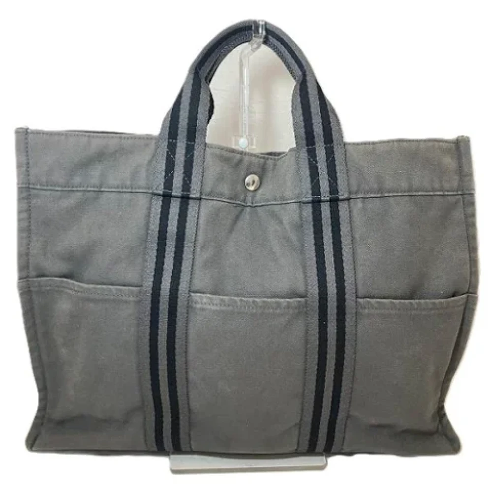Hermès Vintage Pre-owned Canvas totes Gray Dames