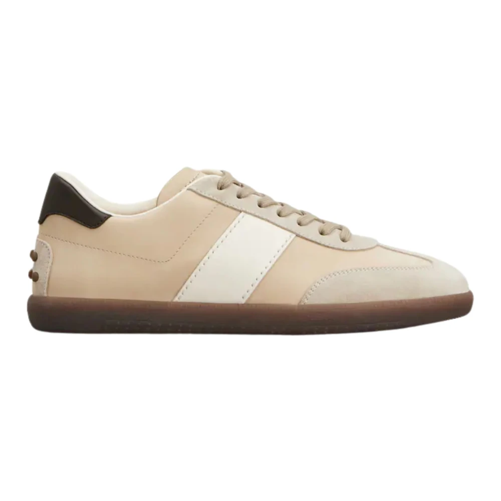 Tod's Herr Beige Skor 42 1/2 Eu, Läder, Tabs Sneakers