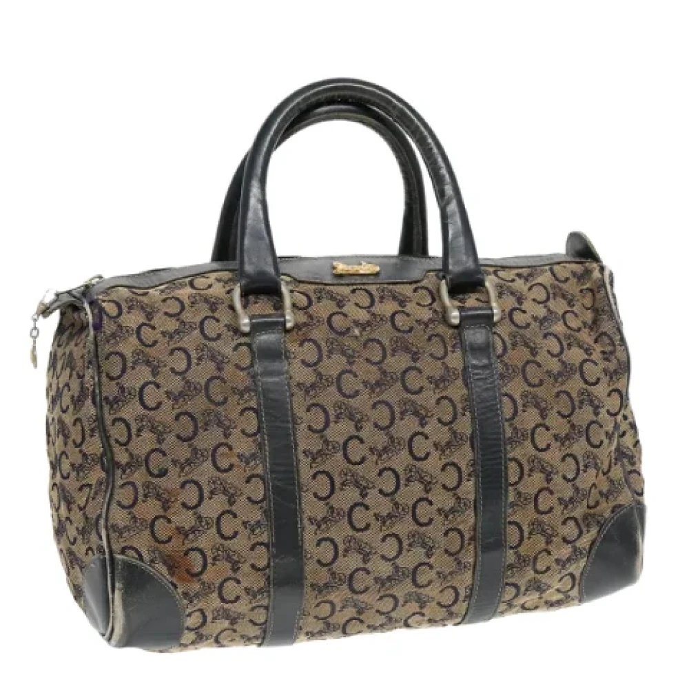 Celine Vintage Pre-owned Canvas handbags Blue Dames