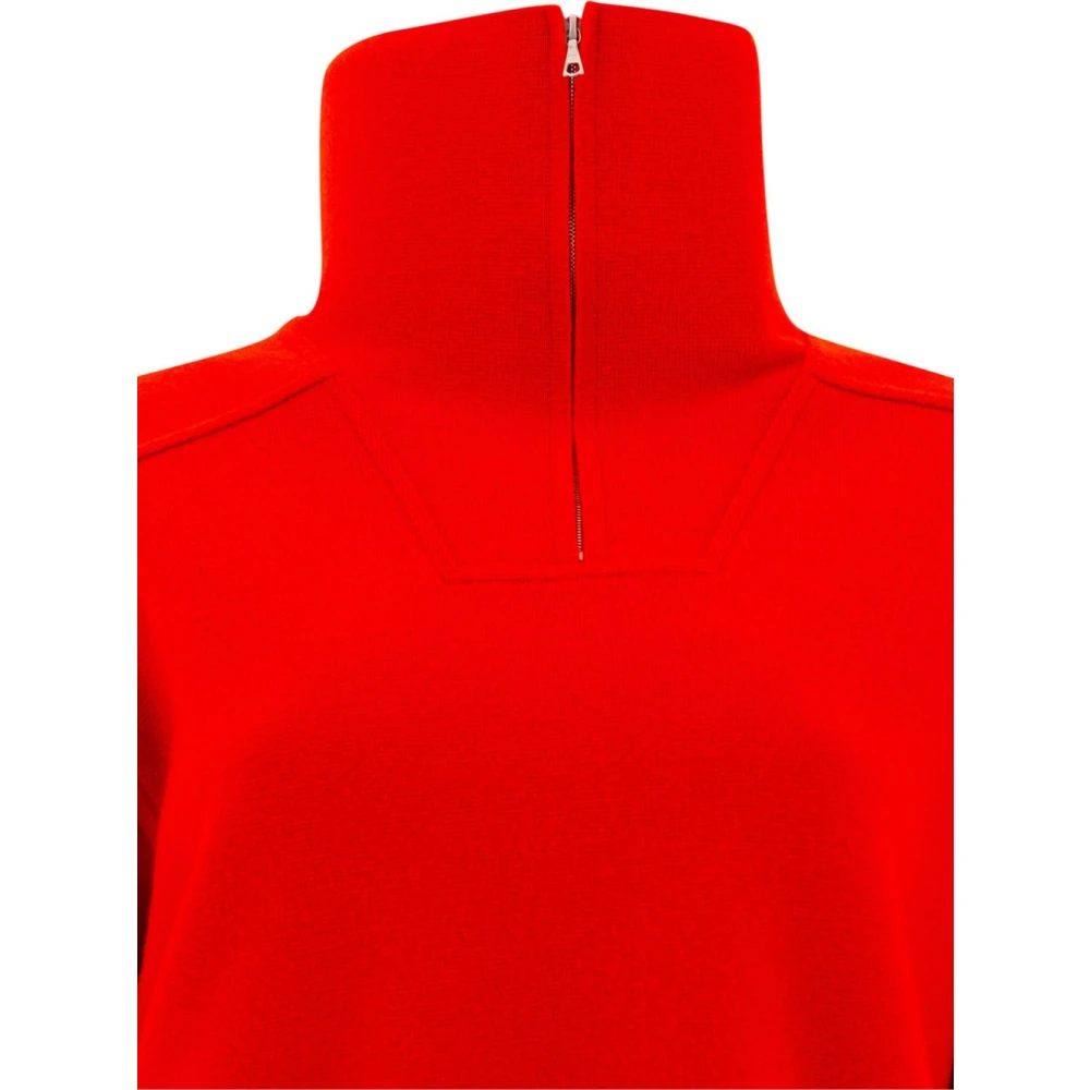 Auralee Rode wollen trui met Franse kraag Red Dames