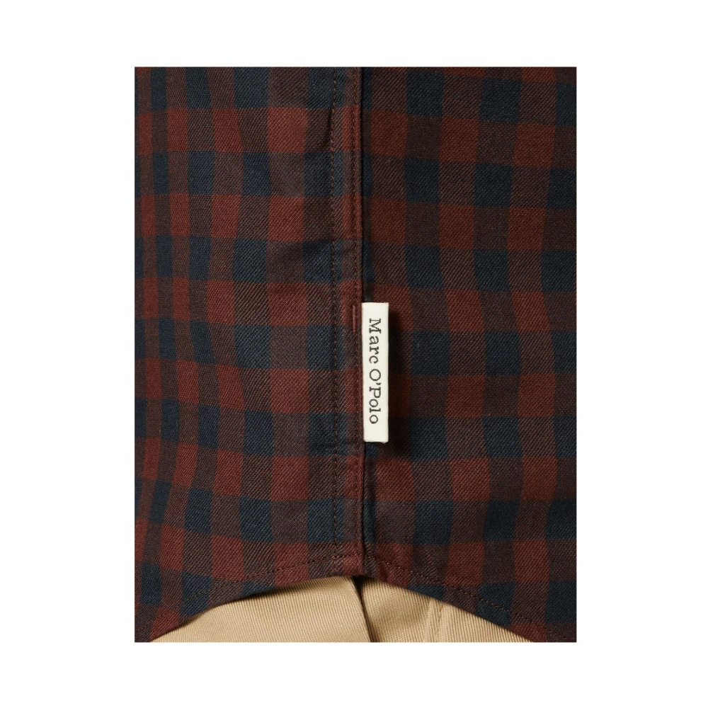 Marc O'Polo Casual Bordeaux Overhemd Multicolor Heren