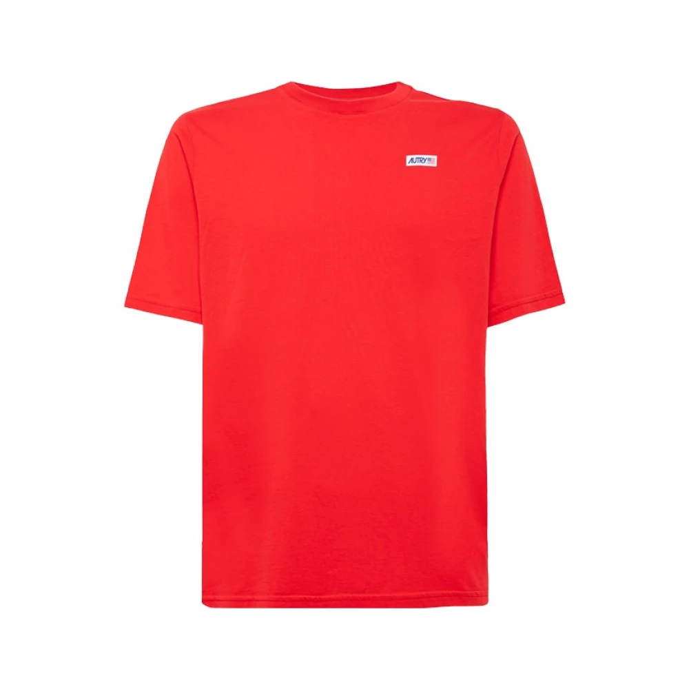 Autry Iconisch T-shirt met korte mouwen en ronde hals Red Heren