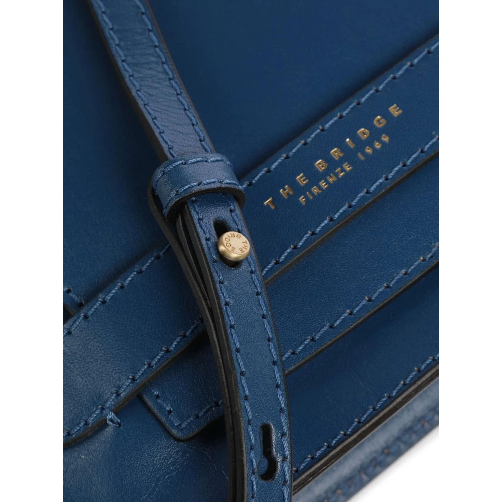 The Bridge Lucrezia Leren Tas Blue Dames