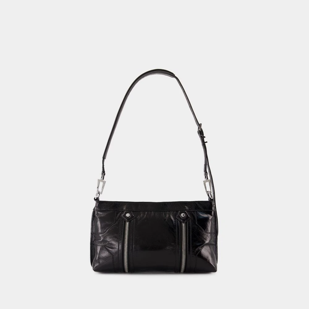 Zadig & Voltaire Zwarte leren crossbodytas Black Dames