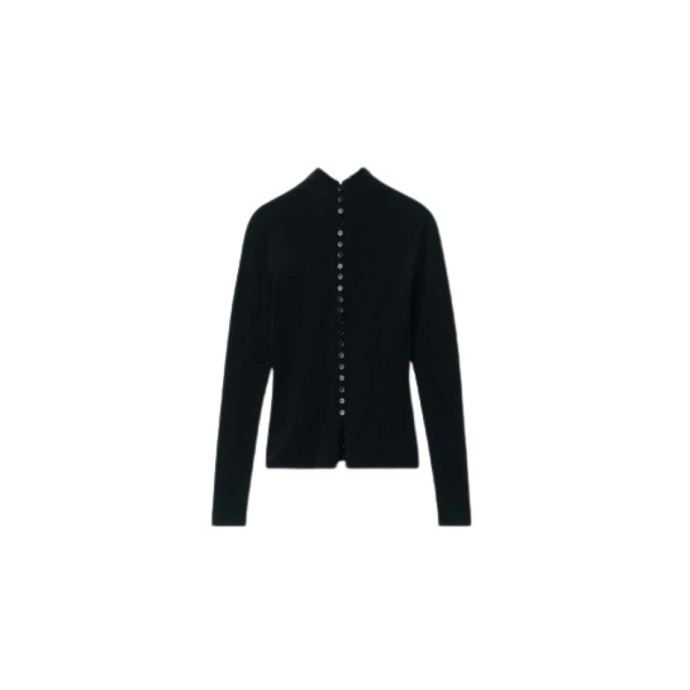 Alexander wang Zwarte cardigan met hoge hals Black Dames