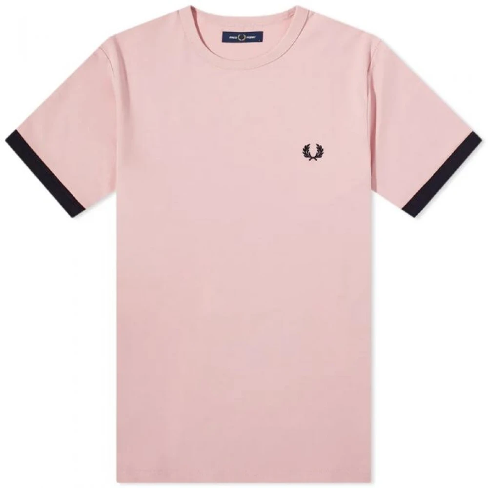 Fred Perry Ringer T-Shirt in Chalky Pink Heren