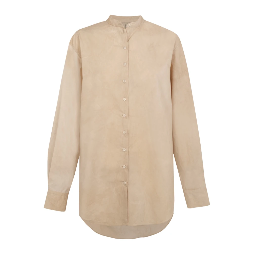 Cortana Yoko beige maltinto popeline overhemd Beige Dames