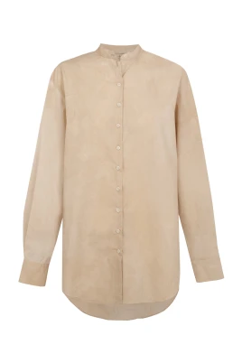 Beige Maltinto Poplin Skjorta
