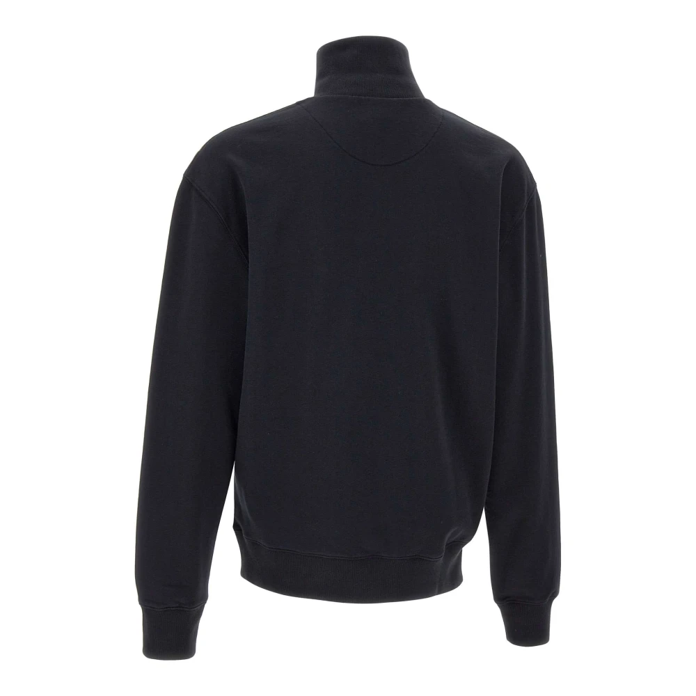 Maison Kitsuné Zwarte Katoenen Sweatshirt met Fox Logo Black Heren