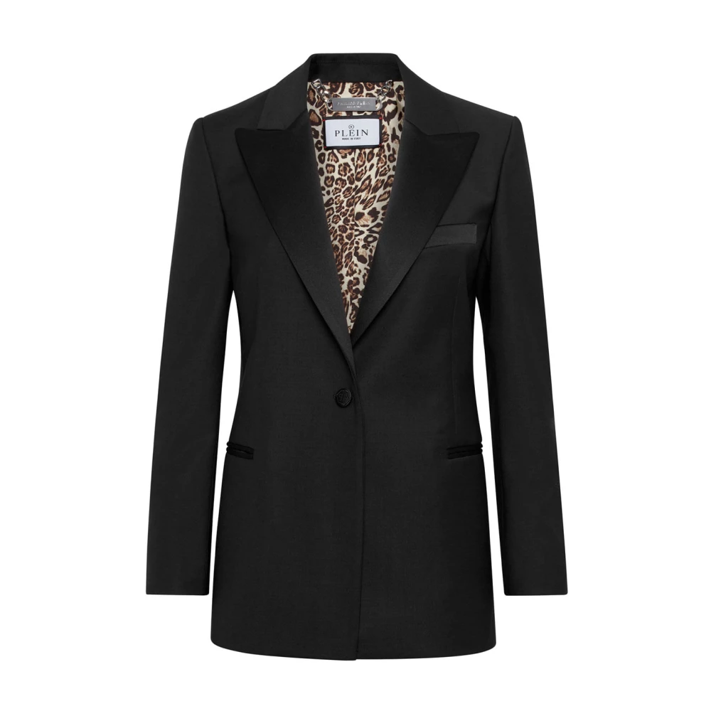 Philipp Plein Stijlvolle Blazer met Uniek Ontwerp Black Dames