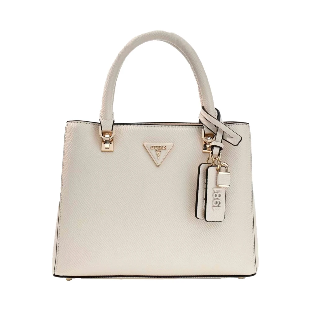 Guess Women's White Noelle Ii Small Elite Tote - Handbags - One Size - Bags