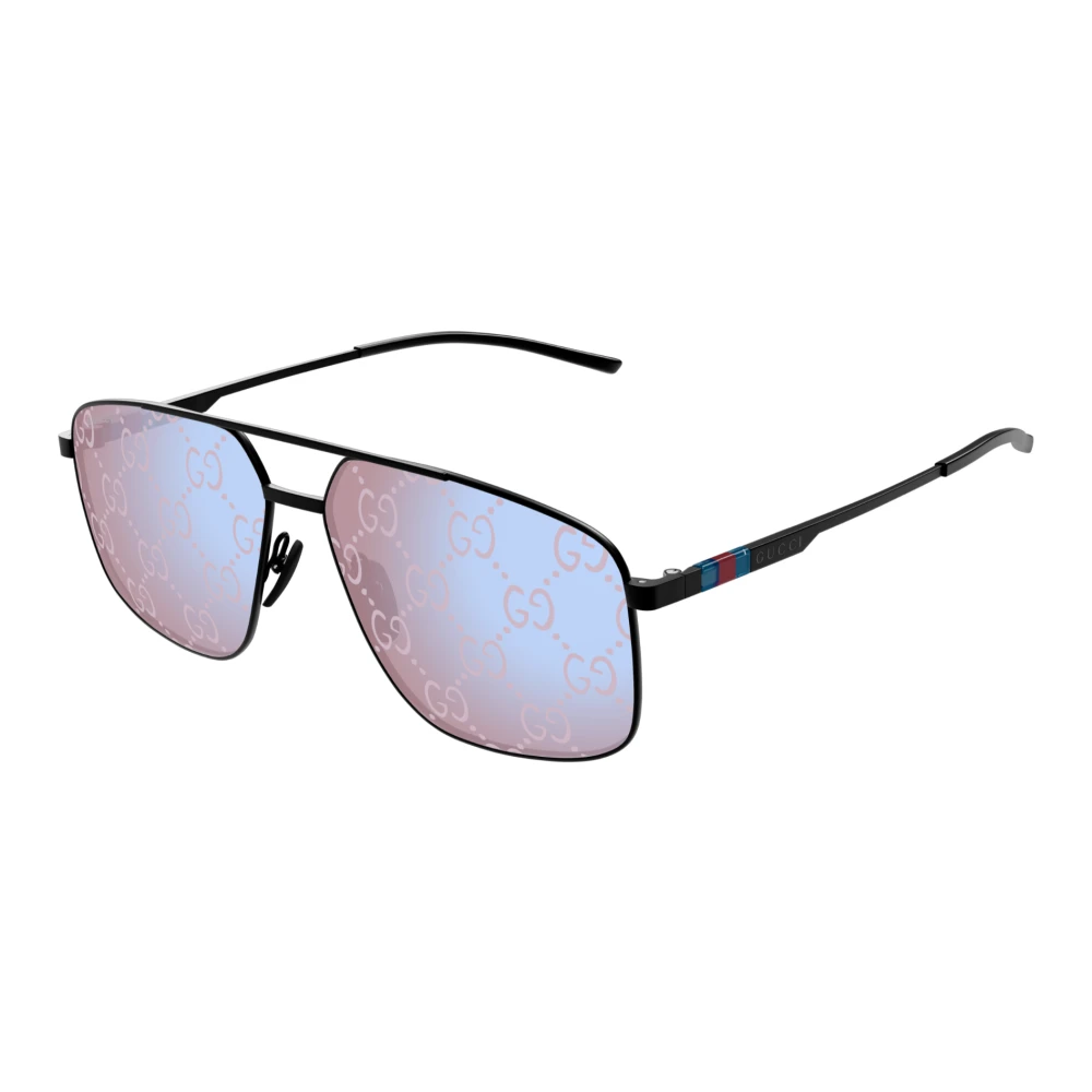 Gucci Men's Black Sunglasses, 60 Mm, Aviator Sunglasses