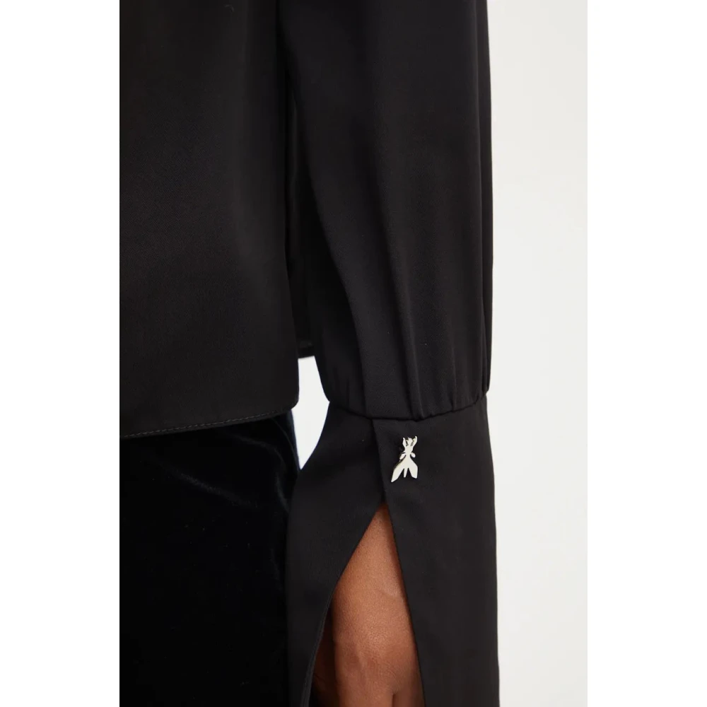 PATRIZIA PEPE Essentiële Knoopshirt Black Dames