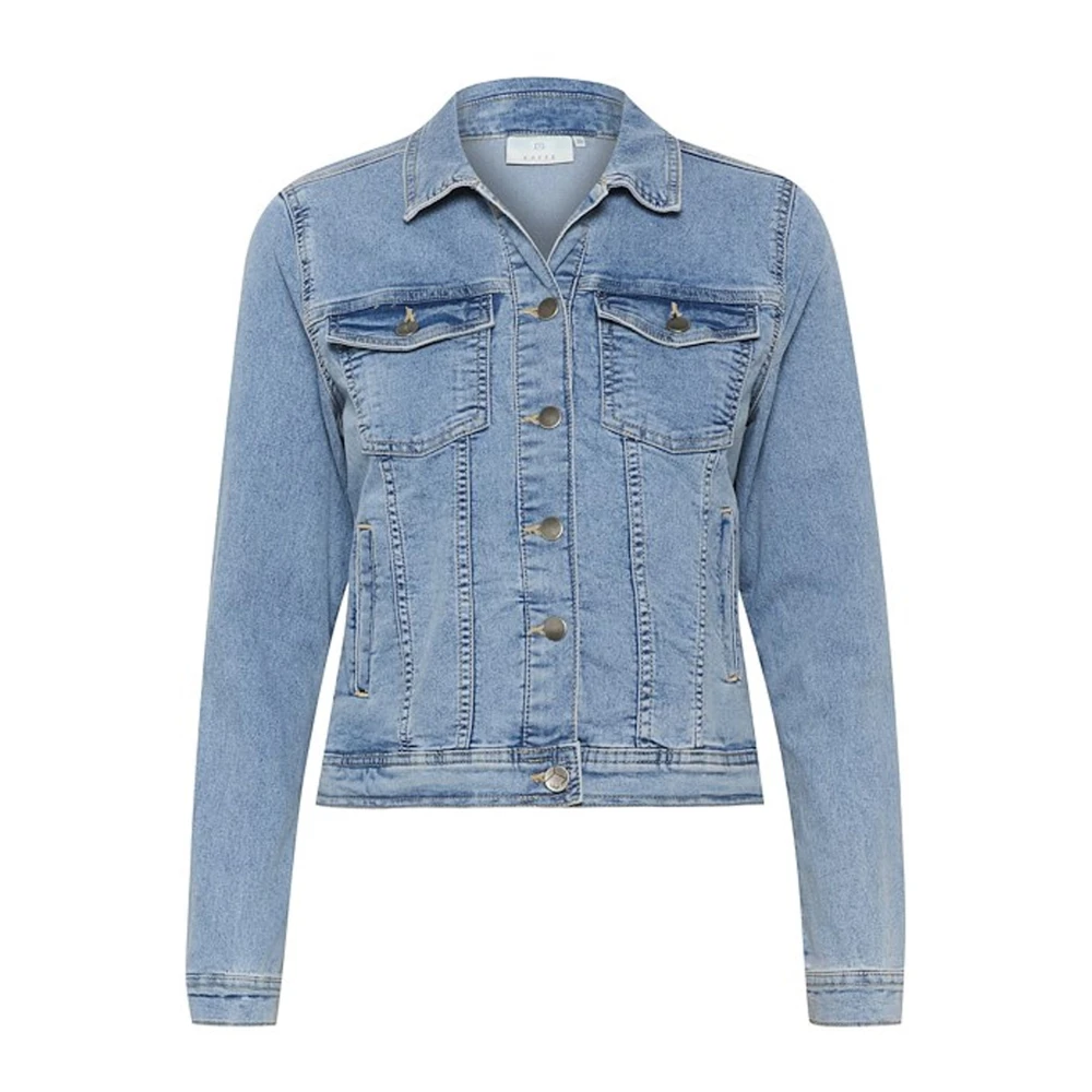 Kaffe Blue Light Washed Denim Jacket - Female - Denim Jackets - Xl - Jackets