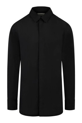 plain-logo-shirt-with-button-closure
