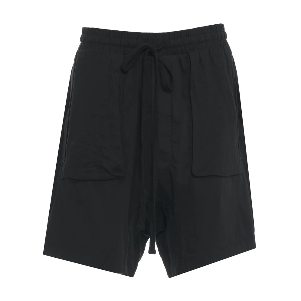 Thom Krom Zwarte Drop Crotch Shorts Black Heren