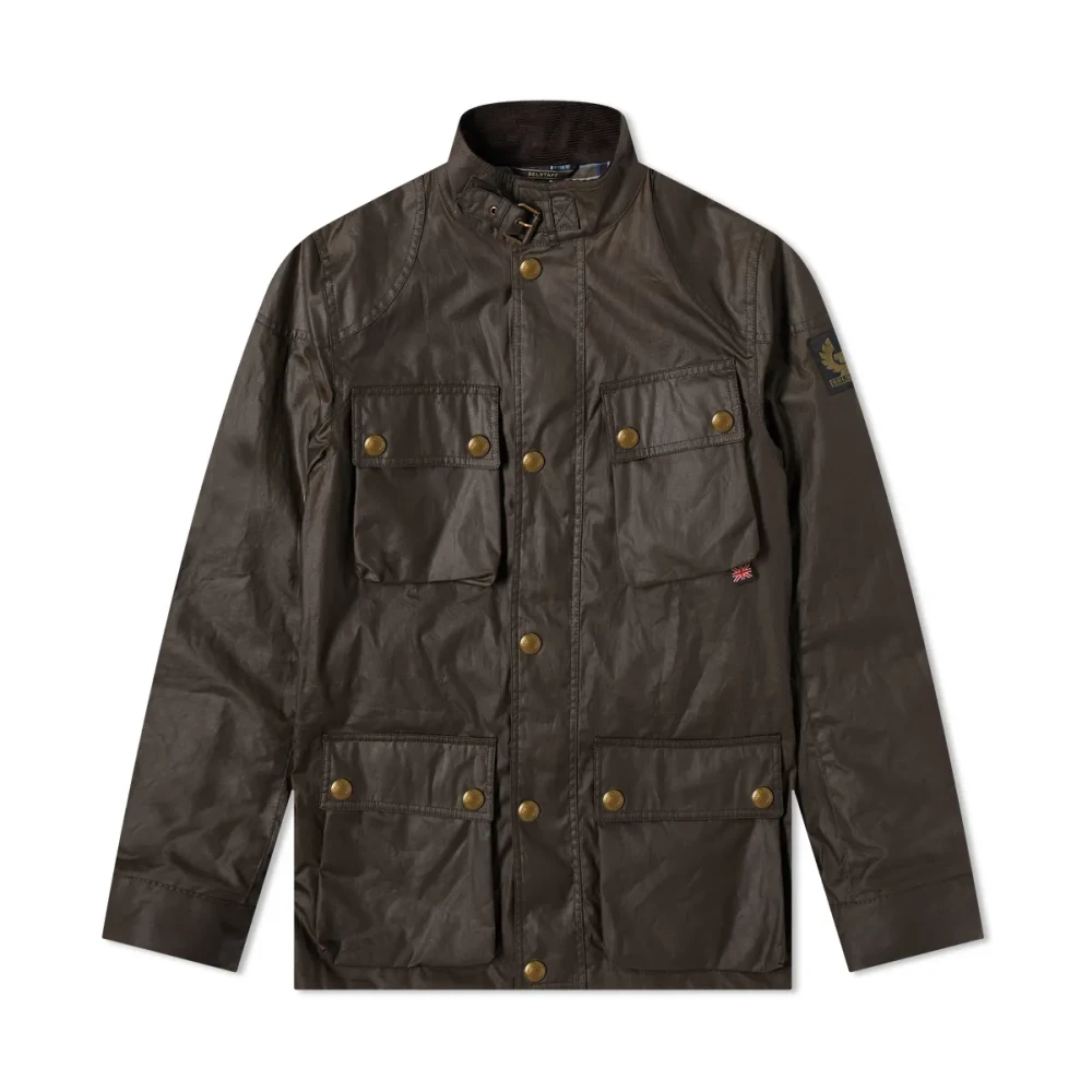 Belstaff Fieldmaster Jas Gewaxt Katoen Faded Olive Green Heren