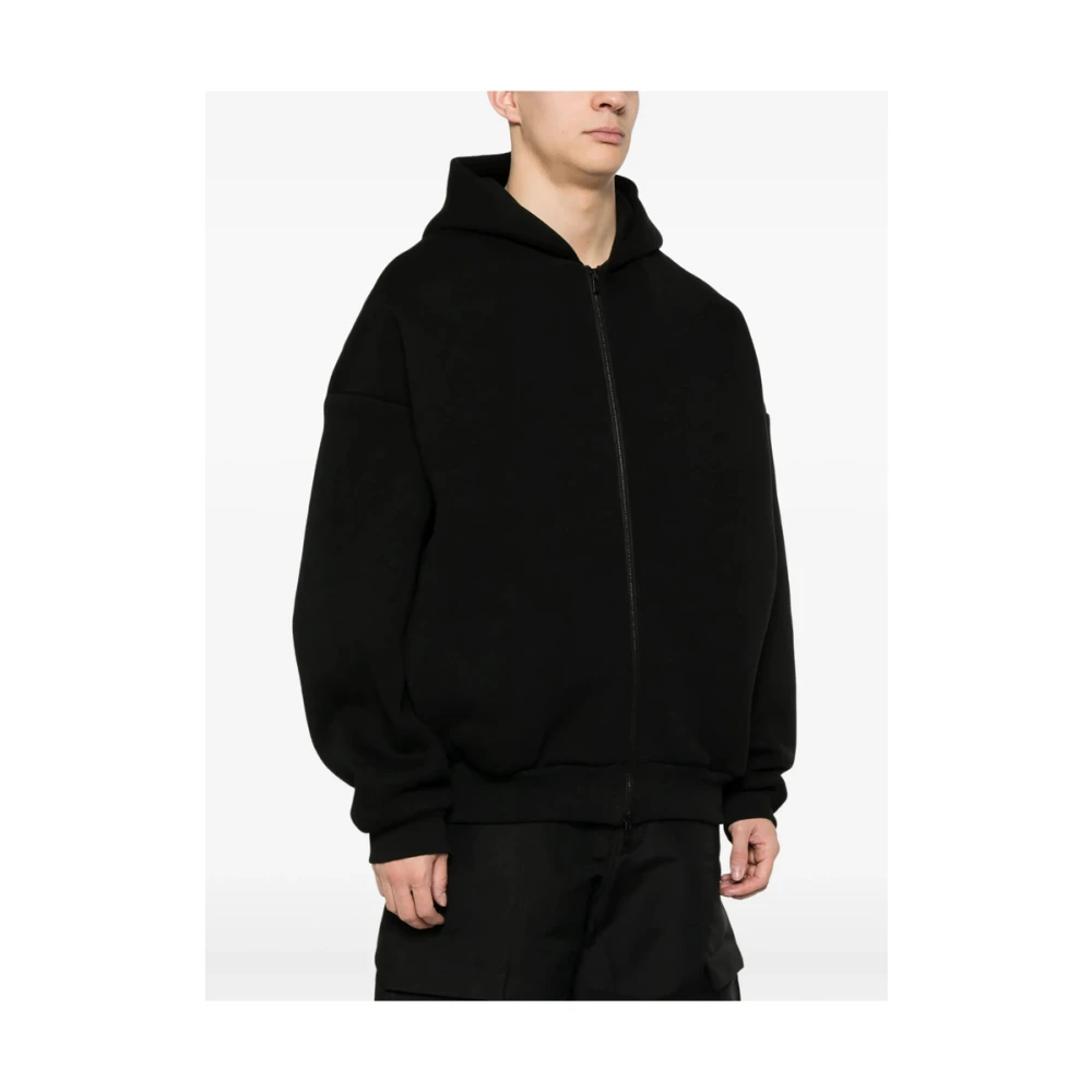 Fear Of God Zwarte Rits Hoodie Drop Shoulder Stijl Black Heren
