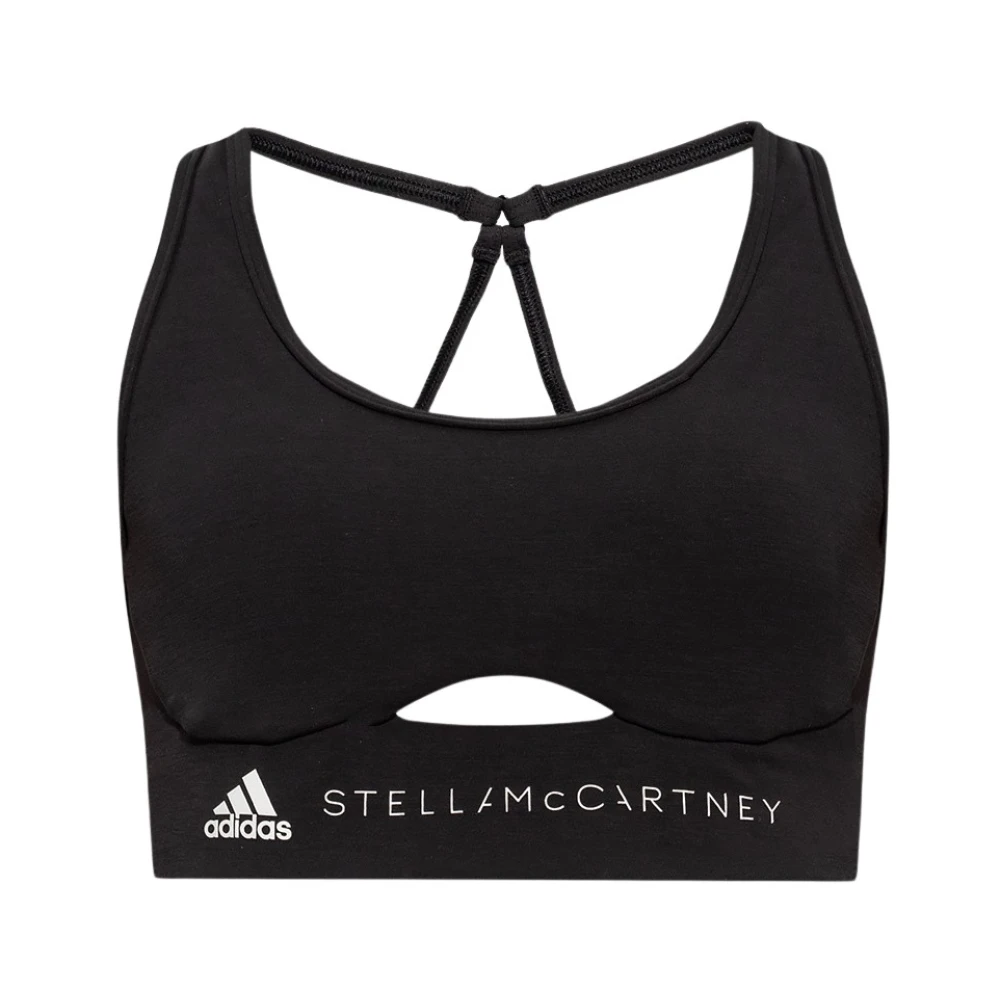 Adidas by Stella McCartney Sport-bh med logotyp Black, Dam