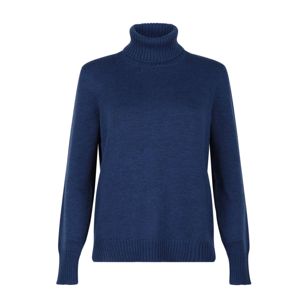 Gran Sasso Navy Blue Turtleneck Sweater Blue, Dam