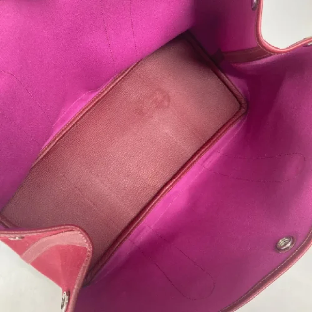 Hermès Vintage Pre-owned Fabric shoulder-bags Red Dames