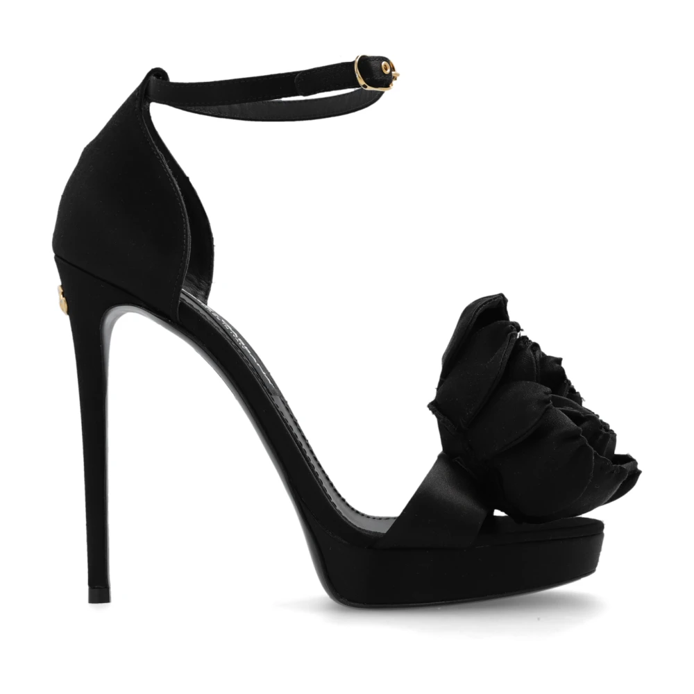 Dolce & Gabbana Women's Black ‘Keira’ Platform Sandals