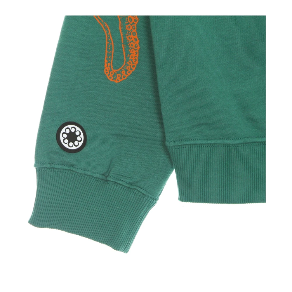 Octopus Groene Zip Hoodie met Tentakel Print Green Heren