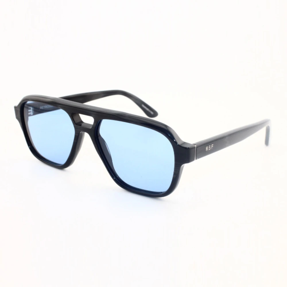 Retrosuperfuture Unisex Black Sunglasses, 56 Mm, Cat Sunglasses Blue Lenses