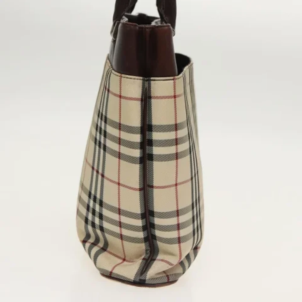 Burberry Vintage Pre-owned Canvas handbags Beige Dames