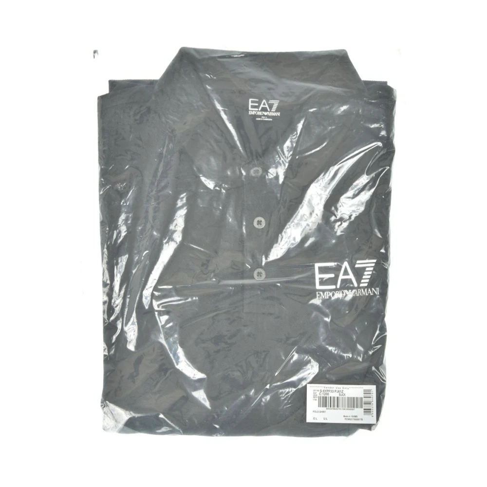 Emporio Armani EA7 Klassieke Polo Shirt voor Mannen Black Heren