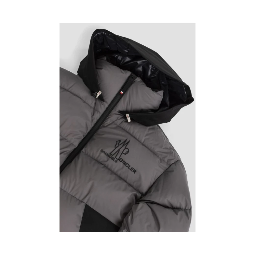 Moncler Grijze Marcassin korte donsjas Gray Heren