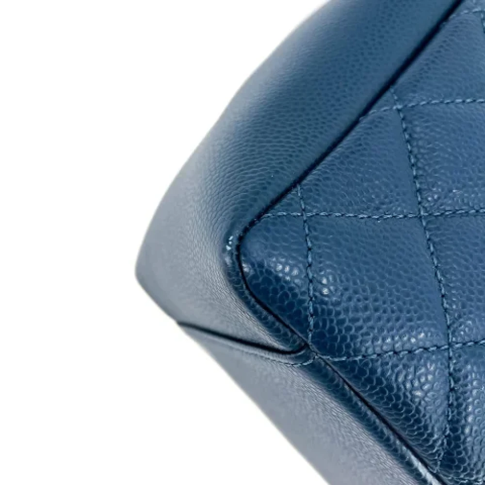 Chanel Vintage Pre-owned Leather totes Blue Dames