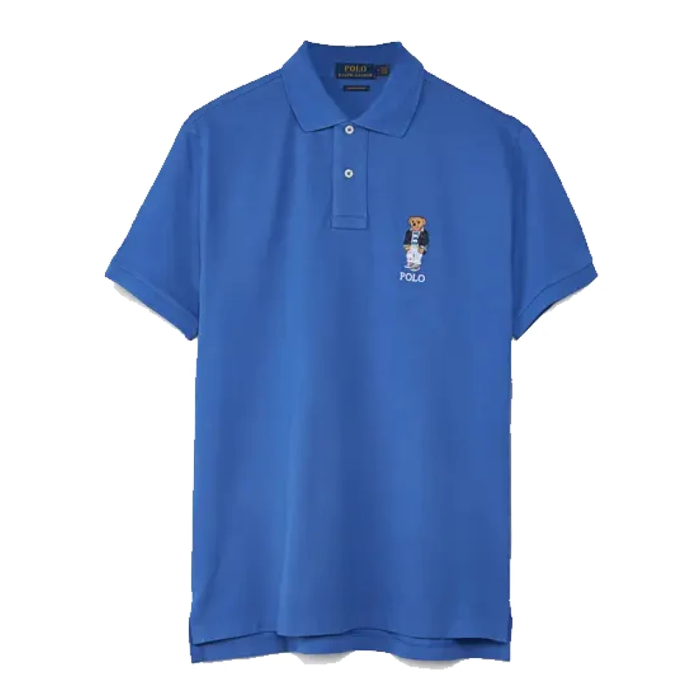 Polo Ralph Lauren Preppy Bear Geborduurd Poloshirt Blue Heren