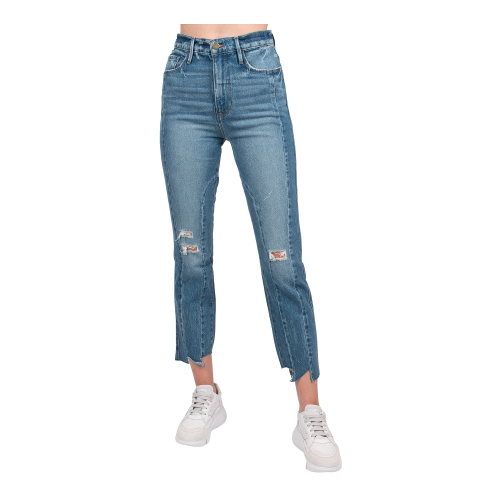 Frame Lsyjel14 Le Sylvie Jagged Edge Jeans Masn Blue, Dam