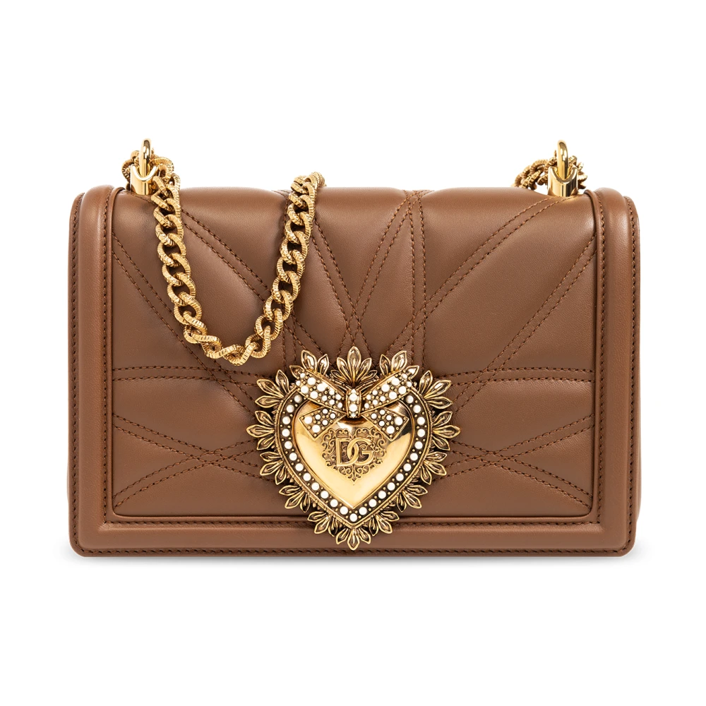 Dolce & Gabbana Shoulder bag with logo Brown Dames