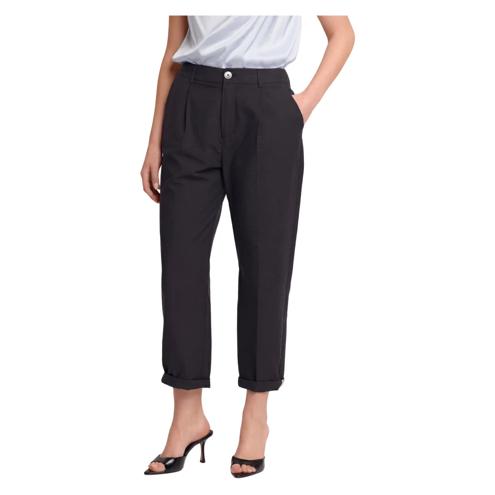 Kocca Black Tapered Ankle-Length Trousers - Female - Cropped Trousers - Xs - Trousers