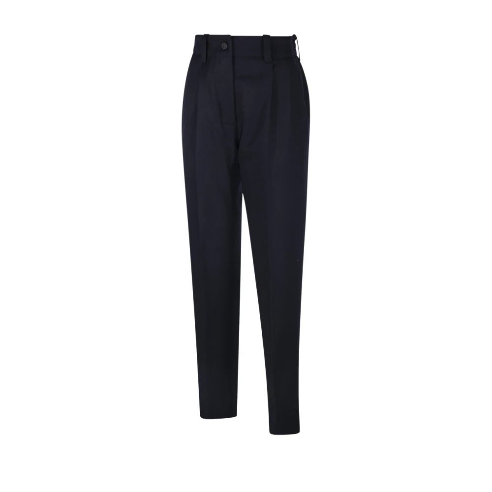 Golden Goose Taps toelopende compacte broek met hoge taille Blue Dames