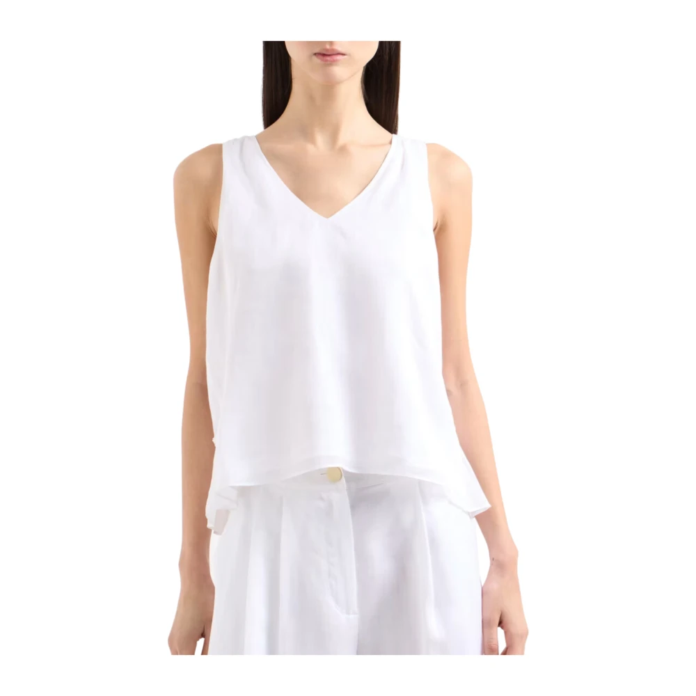 Armani Exchange Witte Optische Top Model Xw001177 Af12815 White Dames